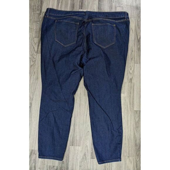 Old Navy Womens Plus Size 24 Short Pockets Super Skinny Denim Blue Jeans - Picture 2 of 10
